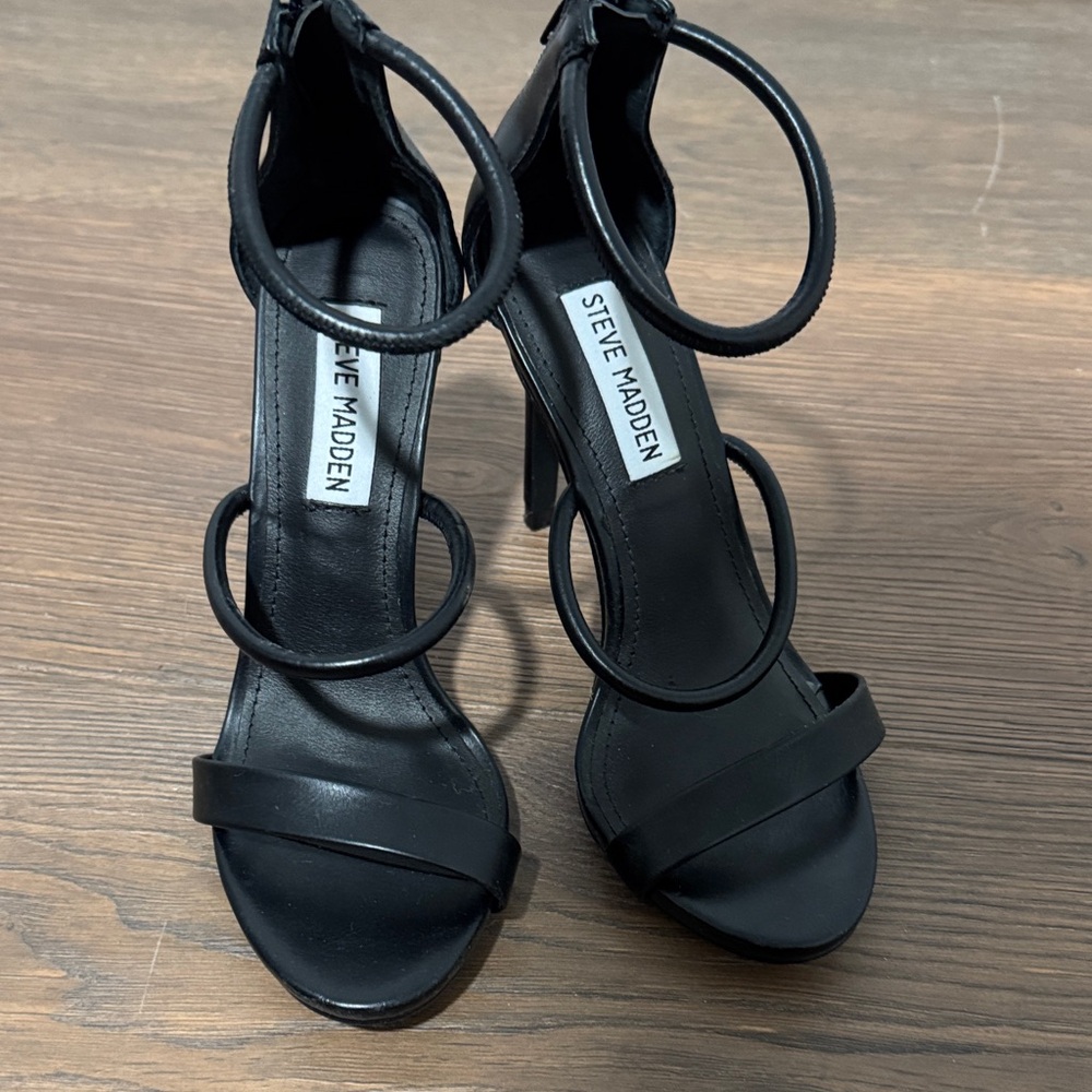 Steve Madden Black Strappy Heels